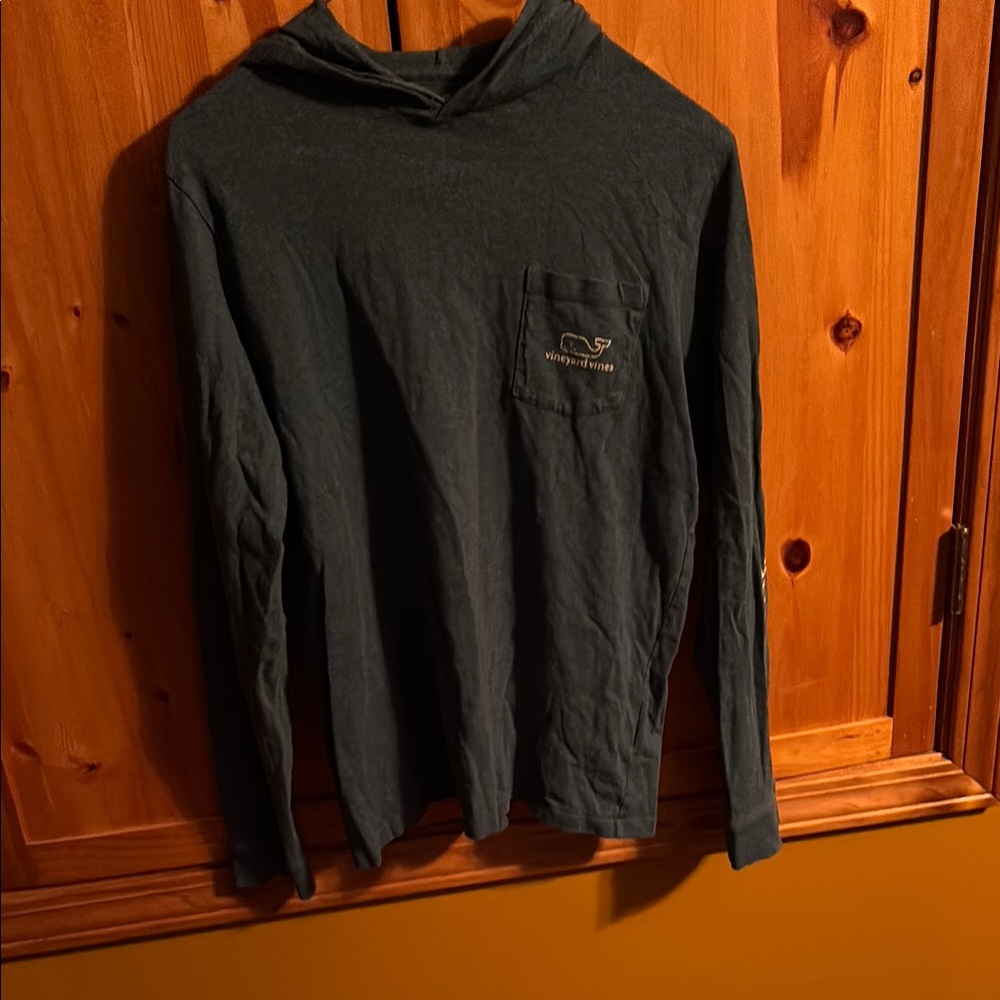 Vineyard Vines Blue Hooded Shirt